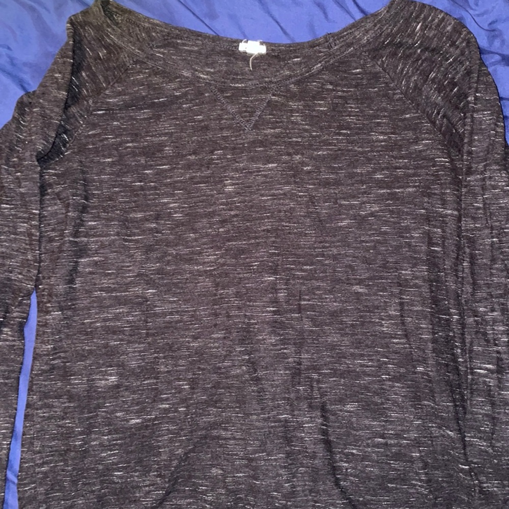 JCrew long sleeve marled gray shirt, size L
